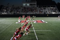 A formidable sight. Harvard kicks off. Photo Gil Talbot/Harvard Athletics