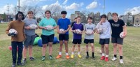 No jerseys, no kit ... but they had rugby balls.