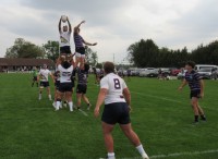 Herriman snags a lineout vs Gonzaga. Alex Goff photo.