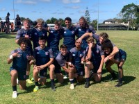 HS All Americans not-so serious team picture at World School 7s.