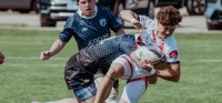 SOC Raptors and Raptor Rugby were in quite the battle. Griff Hastings photo.