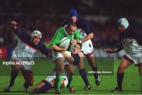 Lehner, far right, against Ireland with (l to r) George Sucher, Dan Lyle, Luke Gross. Photo info Billy Strickland.