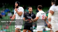 Hattingh leaves the field after being sent off by Referee Mathieu Raynal.  Photo INPHO/Ryan Byrne.