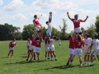 Indiana won this lineout, but struggled in this aspect of play all day. Alex Goff photo.