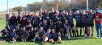 IUP celebrates after winning the Allegheny Conference. Photo David Arnold.