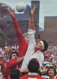 Clark up for a lineout against Canada.