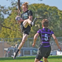 Ben Wieranga goes up in the air for the Jaguars. Wierenga is now with the HS All American.
