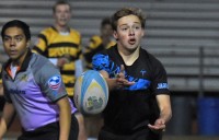 Scrumhalf Marco Ginella passes the ball out for Jaguars Rugby. Photo: Jaguars Rugby.