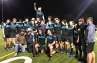 Jaguars celebrate beating Servite in last year's Varsity White semifinal. Photo: Jaguars Rugby.