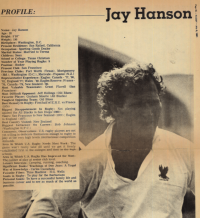 Jay Hanson is profiled by Rugby Magazine in 1981.