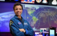 Jessica Watkins in one of her official photos with NASA before she launched to the ISS. Photo NASA.
