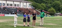 Post-match interview.