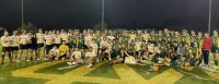 Mira Costa and Jesuit players pose together post-game.