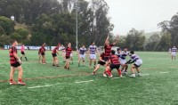 Jesuit and St. Augustine contest a lineout.