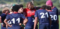 USA 7s players helped coach the U18 Boys. Joe Schroeder shares his knowledge. Travis Prior photo.