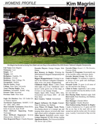 Rugby Magazine's 2004 Q&A with Magrini.