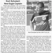 Rugby Magazine's article on Schubert being named USA captain in 2005.