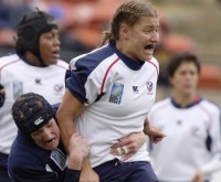 Kristin Zdanczewicz during USA's defeat of Scotland in the 2006 Women's Rugby World Cup.