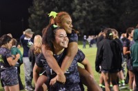 Amaya Moala and Emma Diaz all smiles. Photo Star Stevens.