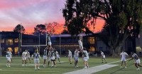Lineout in the sunset.