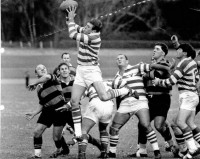 Loren Hawley was known as a lineout powerhouse. Photo courtesy the Hawley family.