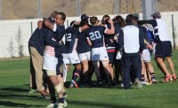 After the USA's last-second victory over Georgia in 2012, Manoa gives Tolkin a huge he won't soon forget. 