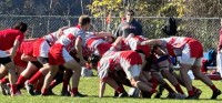 Marist and Coast Guard scrums down.
