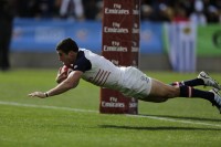 Petri scoring "That Try" against Uruguay. Photo USA Rugby.