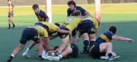 Moeller wins ruck ball. Alex Goff photo.