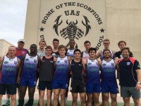 Tianga with the NA Lions in Dubai. Front row, second from the right.