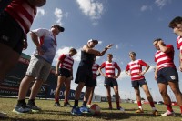 Lions with Coach Salty Thompson. NA Photo Dubai 7s Photo Service.