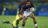 Nate Ebner finds some room during the 2016 Olympics. Photo US Olympic Committee.