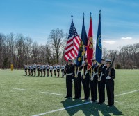 West Point Cadets salute. Colleen McCloskey photo.