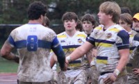 Phil Bottomley comes over to shake Davey Kotnik after the final ends. Alex Goff photo.