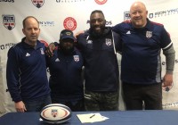 Left to right: Paul Sheehy, Kisset Chiregrande, Tendai Mtawarira, Tim Brown.