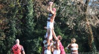 Ollie Corbett winning a lineout for Brown.