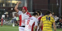 A happy Brandon Deperro after try #1. Alex Goff photo.