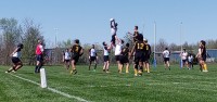 Penn takes the lineout vs Avon. Alex Goff photo.