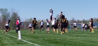 Penn takes the lineout vs Avon. Alex Goff photo.