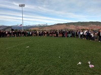 Herriman and Jesuit players, coaches, and friends shake hands. Alex Goff photo.