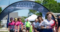 PRA runs out onto the field at the National Youth 7s. Photo Greg Miranda.