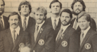 Ray Nelson with the USA team on tour in Australia. Nelson is in the front row, second from the left. Photo Rugby Magazine.