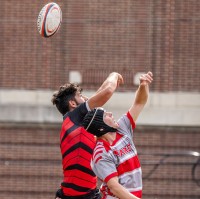 Challenging at the lineout. Photo RPI Rugby.