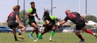 Rhinos, in green and black, vs Silicon Valley in the final. Alex Goff photo.