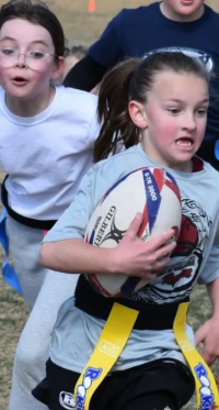 US Foundation-provided rugby balls get used.