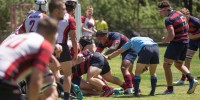 The Saint Mary's forwards pressure the CWU line. Photo Saint Mary's Rec Sports.