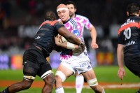 Scott LaValla battling through on the field for Stade Francais.