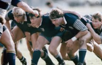 Chris Lippert packs down for San Diego State. Pgoto US Rugby Hall of Fame.