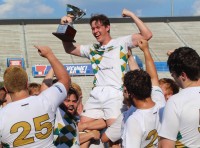 Southeastern Louisiana celebrates retaining the Magnolia Cup.