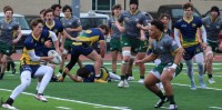 St. Edward in green and gray. Moeller in blue and gold. Alex Goff photo.